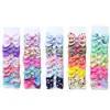 Conjunto de 10 Acessórios de Cabelo para Bebês e Crianças, Presilhas de Cabelo com Laços de Fita Cauda de Andorinha para Festas, Feito à Mão
