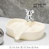 Venda por atacado urso caixa de sabão dupla camada doméstica criativa dreno caixa de sabão vaso sanitário luz estilo de luxo personalizado cerâmica criativa personalizada