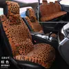 Cojín de Felpa con Estampado de Leopardo para Asiento de Coche de Invierno, Universal para Coche de Cinco Plazas, Funda de Asiento de Coche de Una Pieza, Venta al por Mayor