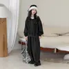 Conjunto casual estilo coreano para niñas para primavera y otoño 2026, nuevo conjunto de dos piezas de sudadera de moda para niños mayores