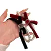 Collar de Terciopelo con Lazo de Pedrería Estilo Francés, Gargantilla de Lujo de Alta Gama para Mujer, Cadena para Clavícula de Temperamento de Lujo Ligero