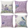 Chegada Nova da Amazon Capa de Almofada Estampada com Flores para Plantio Primavera Decoração Simples para Interior Almofada de Sofá Conjunto Almofada de Carro