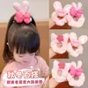 Diadema de Peluche Versátil con Orejas de Conejo para Otoño e Invierno para Niñas, Lazo para el Cabello Lindo, Goma para el Cabello, Accesorios para el Cabello de Bebé, Lazo para el Cabello