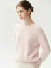 Suéter de cachemira grueso de siete agujas para mujer, nuevo estilo de invierno 2026, corte holgado con hombros raglán, cuello redondo, suéter base de capa interior para mujer