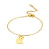 Moda personalidade olhos ocos Raposa pingente brilhante pulseira fábrica atacado Amazon aço inoxidável banhado a ouro pulseira