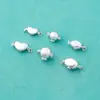 Fivela de Pino de Inserção de Prata S925 Fivela de Conexão para Colar de Pérolas Cabeça de Fivela Bola Brilhante em Forma de Coração de Ervilha Acessórios de Fivela de Frasco de Perfume
