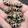 Cuentas Dzi Nobles Recubiertas Cuentas Barril Cuentas Sueltas de Jade Ágata Blanca y Negra Pulsera Collar Accesorios de Joyería Cuentas Hechas a Mano