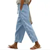 Pantalones de Mujer Nuevos Otoño 2024 Cintura Elástica Transfronterizos Europeos y Americanos Amazon Sueltos y Más Fáciles de Combinar Casual Pantalones de Nueve Puntos