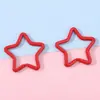 Macaron de Hierro Pintura en Spray Colorida Estrella de Cinco Puntas Llavero Accesorios para Joyería DIY Colgantes para Bolsos Hechos a Mano