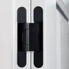 Bisagra de cierre automático con amortiguador hidráulico ajustable tridimensional para puerta invisible, accesorios de herraje para uso doméstico, bisagra cruzada plegable