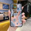 Ventas Directas Transfronterizas Corazón Azul Nube Funda para iPhone 16 de Acrílico Apple 17Pro Cubierta Protectora Magnética