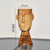 Adornos de arte facial nórdico para sala de estar, mesa de comedor, arreglos florales, jarrón pequeño de lujo, decoración de flores secas de vidrio de celebridades de Internet