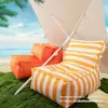 Sofá tipo puf para exteriores, tatami impermeable, para camping, fiestas en la playa, festivales de música, sillón reclinable con respaldo