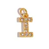 [Procesamiento Personalizado] Colgante de Acero Inoxidable con Incrustaciones de Diamantes de 26 Letras Estilo Europeo y Americano Transfronterizo para Collar y Pendientes DIY Accesorios Hechos a Mano