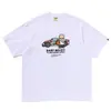 2026 Nueva Marca de Moda Bape Cabeza de Mono Peso Pesado Manga Corta Corte Holgado Unisex Camiseta para Pareja Estudiante