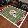 Alfombras temáticas de equipos de fútbol americano transfronterizos para la decoración de la sala de estar del hogar, duraderas, resistentes a las manchas y fáciles de mantener, disponibles para venta al por mayor
