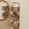 Prateleira de armazenamento de cosméticos, prateleira de banheiro montada na parede, prateleira suspensa de várias camadas para bancada de banheiro