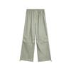 Plus size Calças femininas de estilo americano Cordwork Cintura alta feminina Design reto casual com cordão Emagrecimento Calças finas