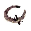 Diadema de Moda Alta con Dientes Ondulados y Perlas de Felpa, Antideslizante, Textura Esponjosa Accesorio para el Cabello