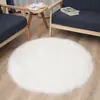 Tapete de Yoga Alfombra de Lana Imitación Felpa Sala de Estar Mesa de Centro Tapete Redondo para Piso Alfombra de Noche para Dormitorio Silla de Computadora Cesta Colgante