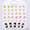 Venda Quente Nova Versátil Decorações 3D Multicor para Nail Art Flor Resinada Doce Flor de Cinco Pétalas Decorações para Capa de Celular Brincos