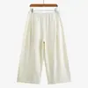 Pantalones Casuales de Cintura Alta para Mujer Talla Grande Pantalones Cropped Versátiles de Pierna Ancha Otoño 2026 Pantalones Harem Sueltos para Mujer Talla Grande Nk1538