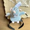 Diadema Ratatouille Mismo Estilo Muñeco de Peluche de Dibujos Animados Accesorio para el Cabello Pinza para el Pelo de Ratón Periférico Azul para Lavarse la Cara Ratatouille