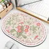 Alfombrilla Absorbente de Baño Estilo Americano Flor de Tierra de Diatomeas Alfombrilla de Suelo Entrada de Baño Entrada de Ducha Antideslizante Secado Rápido Almohadilla para Pies