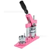 Máquina de Botões Redondos de Metal Máquina Rotativa de Fazer Botões de Folha de Flandres Botão Insígnia Escolar Insígnia DIY Máquina de Prensagem de Cartões
