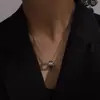 Design de Nicho Senso de Celebridade da Internet Aço Titânio Pequeno Homem Cintura Sensível à Temperatura Mudança de Cor Colar Feminino Tendência Personalizado ins Estilo Frio Corrente de Clavícula