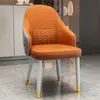 Silla Ligera de Gama Alta Italiana Respaldo de Silla Taburete Nórdico Silla de Comedor Simple Lujo Ligero Hogar Hotel Mahjong Restaurante Respaldo