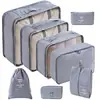 Conjunto de Armazenamento para Viagem Amazon Bolsa de Armazenamento para Viagem Conjunto de Oito Peças Bolsa de Armazenamento para Organização de Roupas de Viagem