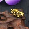 Nuevos accesorios de joyería chapados en oro que conservan el color, cuentas de proverbio de seis palabras de 10 mm, cuentas redondas de moneda de cobre, accesorios de joyería de oro arena DIY