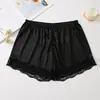 Personalización de Talla Europea Chifón de Seda Simulada Transpirable Versátil Modernos Pantalones Cortos de Seguridad de Tres Puntos Antiexposición para Mujer, Corte Holgado