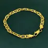 Joias de Comércio Exterior Pulseira Banhada a Ouro 24K Pulseira de Corrente Japonesa 6mm em Estoque Temu Xiyin Tk Venda Quente