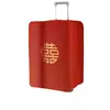 Funda para Maleta, Funda para Maleta de Boda, Funda de Boda para Dote, Bolsa Protectora a Prueba de Polvo para Maleta con Contraseña, Funda Protectora con Carácter de Doble Felicidad, Roja