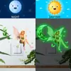 Superventas Transfronterizo Pegatinas de Mariposa Luna Creciente Verde que Brillan en la Oscuridad Adecuadas para Decoración de Paredes de Dormitorio Vidrio