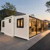 Exportação transfronteiriça de casas móveis em contêineres, casas integradas, casas temporárias simples para uso doméstico para canteiros de obras, casas em contêineres de montagem rápida