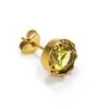 Pendientes de titanio con incrustaciones de diamantes redondos de borde irregular retro de moda europea y americana, pendientes fríos de moda para hombre y mujer