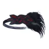 Tiara de Cabelo Retro com Strass Transfronteiriça 1920 Great Gatsby Tiara de Pena Acessórios de Cabelo para Festa de Coquetel Atacado