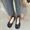 Sapatos de Vovó Flats Femininos 2025 Novo Estilo Coreano Versátil Sapatos para Maternidade Antiderrapante Solado Macio Flats Sapatos Feijão Quatro Estações Tendência