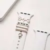 Anillo decorativo adecuado para correa de Apple Watch, correa de silicona universal con decoración de huella de perro con goteo de aceite para Apple Watch