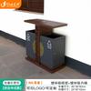Papelera de clasificación de estilo chino para exteriores para el Parque de la Ciudad Antigua y el Área Escénica, Cubo de basura exterior vintage de acero inoxidable para el patio de la villa