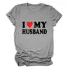 Yo Mi Marido Amazon Ebay Estación Independiente Moda Elegante Camiseta de Mujer Cuello Redondo Manga Corta Ropa Interior Exportación