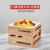 Plato de Exhibición de Buffet Estilo Bosque al por Mayor Cesta de Pan de Madera Maciza Soporte de Mesa para Platos Fríos Comida Fría Ensalada de Frutas Snacks Fritos