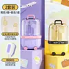 Conjunto de Copos de Enxaguante Bucal de Viagem Desenho Animado Maleta Pequena Portátil Escova de Dentes Pasta de Dente Copo de Lavar Conjunto de Higiene Mini Três em Um