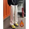Pantalones casuales para hombre de corte recto y pierna recta, estilo americano, para primavera y otoño, impermeables, de secado rápido, forrados de forro polar, para senderismo y montañismo al aire libre, transfronterizos