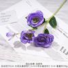 Quatro cabeças platycodon grandiflorum flor artificial flor de seda buquê de casamento acabado flor de seda artificial planta verde fileira plástico atacado