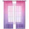 Cortina transfronteriza lino cortinas de hilo veneciano degradado mosquitera para ventana balcón pantalla de transmisión de luz cortina transfronteriza pantalla