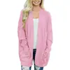 Chaqueta de Punto Casual de Longitud Media Transfronteriza Europea y Americana Suéter Amazon para Mujer Comercio Exterior Otoño e Invierno Holgada Moda